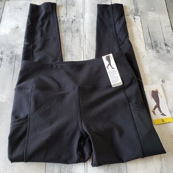 NWT - Mondetta Ladies' Side Pocket Black Active Tight - Size Small - Picture 3 of 6
